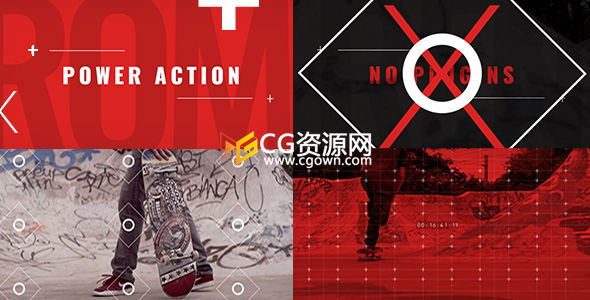 AE模板 電影動作預告片或者極限運動宣傳開場片頭視頻 免費下載