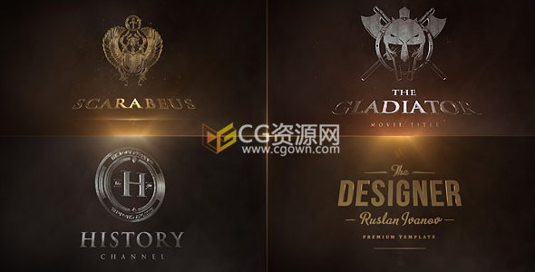 三維片頭AE模板 E3D震撼大氣游戲標(biāo)志片頭LOGO文字3D效果 免費下載