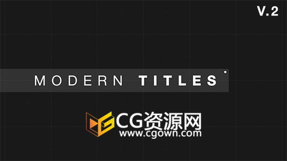 AE模板 9組科技感信號損壞效果文字標題動畫人名字幕條 免費下載