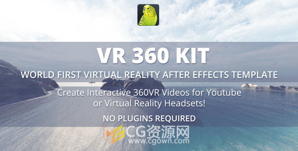 4K分辨率VR視頻360度AE模板 制作VR效果互動視頻3D頭戴顯示器 免費下載