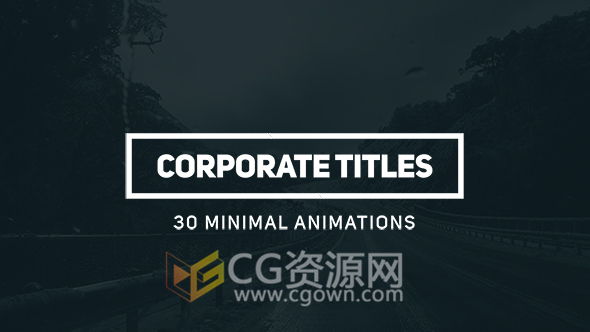 公司企業(yè)片標(biāo)題包裝字幕動畫AE模板 簡潔文字排版設(shè)計(jì)滑動效果 免費(fèi)下載