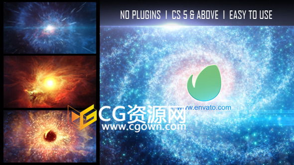 宇宙银河星系粒子能量飓风演绎标志动画AE模板 太空星云耀斑LOGO片头 免费下载-CG资源网 宇宙银河星系粒子能量飓风演绎标志动画AE模板 太空星云耀斑LOGO片头 免费下载