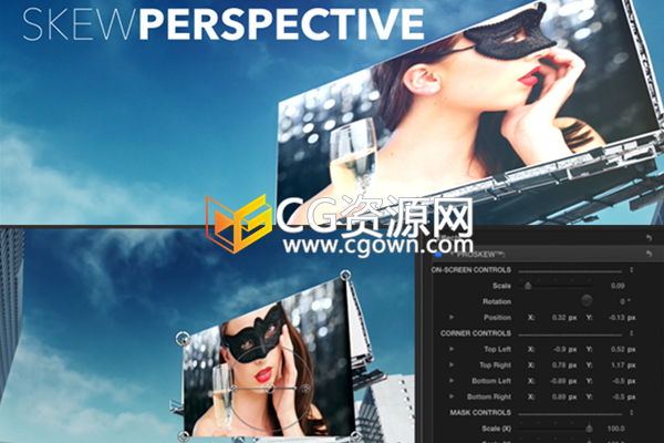 FCPX插件-場(chǎng)景屏幕廣告牌跟蹤替換帶透視倒影反射 Final Cut Pro X插件