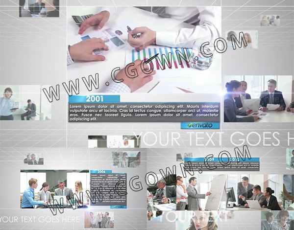 企业时间线宣传片视AE模板公司业务商务项目活动图片介绍动画视频