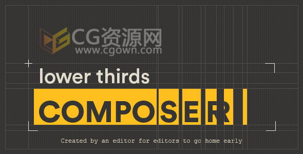 Lower Thirds Composer v1.0 AE脚本生成文字标题字幕条动画工具