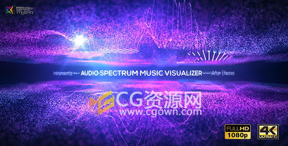 炫酷大氣粒子背景視頻素材根據(jù)音頻可視化DJ音樂(lè)宣傳片 AE模板
