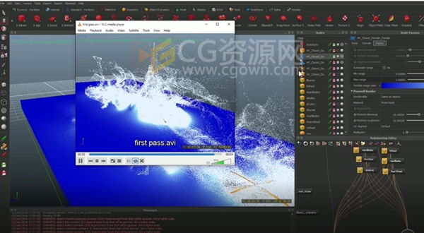 Realflow结合Maya模拟海洋水花飞溅特效渲染培训视频教学 免费下载