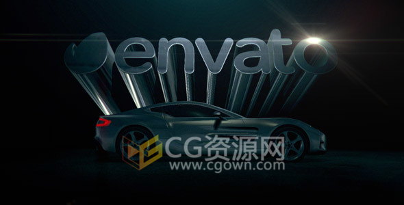 AE模板汽車頻道媒體評測視頻標(biāo)志片頭制作E3D工程變形LOGO動畫 免費下載