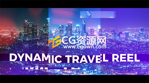 AE模板時尚旅游圖文視頻宣傳光效滑動轉(zhuǎn)場動畫