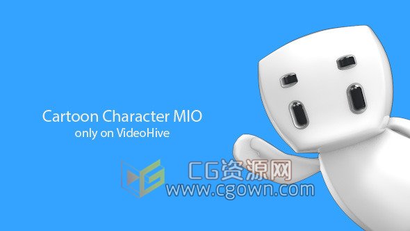 AE模板可愛小白卡通人物3D動(dòng)畫介紹宣傳推廣故事視頻