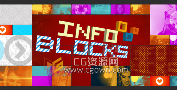 AE模板拼貼視頻墻展示圖片動感時尚片頭動畫工程文件