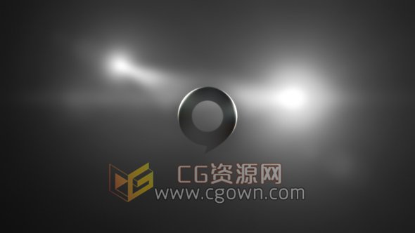 AE模板体积光闪光灯动画效果演绎标志片头LOGO动画