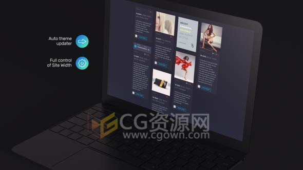 利用笔记本电脑演示网站开发网页UI/UX设计展示动画AE模板-CG资源网 利用笔记本电脑演示网站开发网页UI/UX设计展示动画AE模板