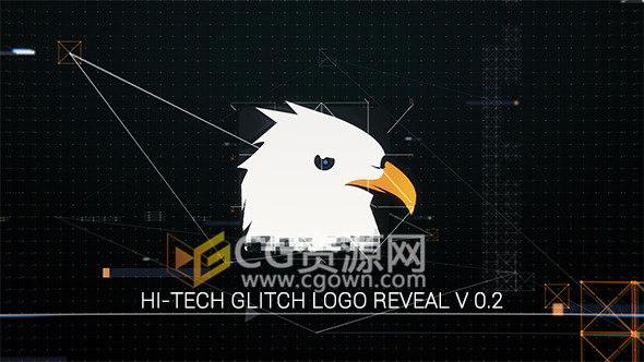 高科技故障毛刺標(biāo)志片頭科技公司LOGO動(dòng)畫工程AE模板