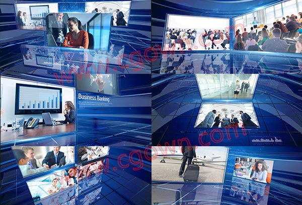 制作互联网公司宣传片头高科技HUD画面展示介绍企业视频-AE模板