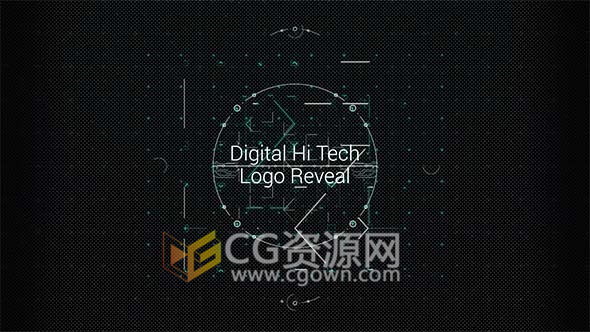 高科技感圖形線條演繹LOGO片頭動(dòng)畫工程-AE模板下載