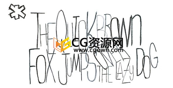 26個(gè)ABC英文字母鉛筆手寫定格卡通動(dòng)畫效果-AE模板下載
