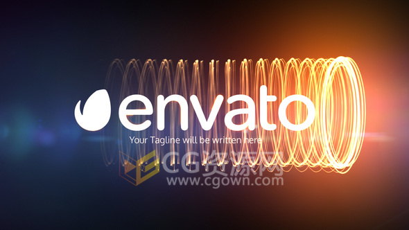 粒子光效拖尾线条环绕文字旋转LOGO动画标志片头-AE模板下载-CG资源网 粒子光效拖尾线条环绕文字旋转LOGO动画标志片头-AE模板下载