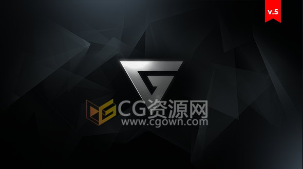 铂金材质LOGO标题片头粒子背景动画标志效果-AE模板下载