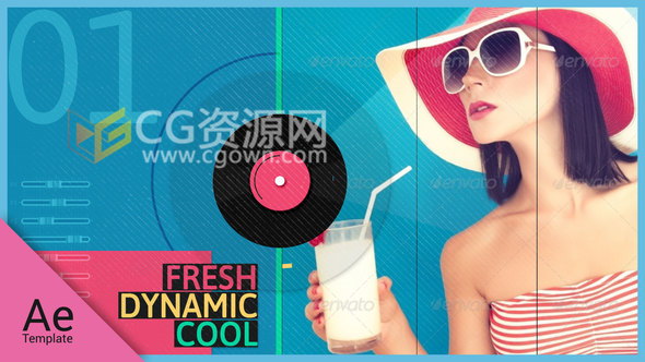 彩色復(fù)古時尚風(fēng)格人物介紹MTV舞蹈流行派對視頻-下載AE模板