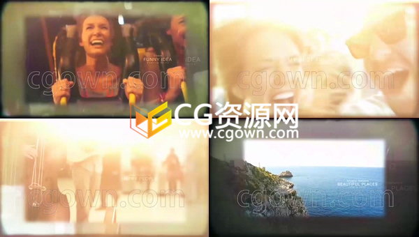 復(fù)古回放效果動(dòng)感節(jié)奏旅游宣傳視頻片頭制作工程-AE模板下載