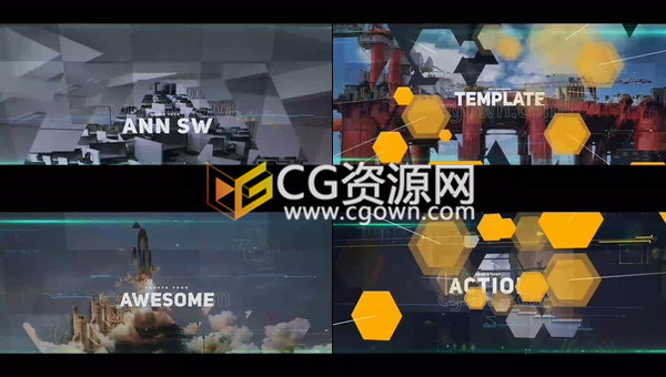 科技感遮罩視差圖片開場視頻學(xué)分科學(xué)游戲電影宣傳-AE模板下載