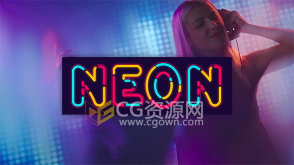 卡通液體式霓虹燈字母與數(shù)字字體動(dòng)畫(huà)設(shè)計(jì)字幕英文標(biāo)題-AE模板下載
