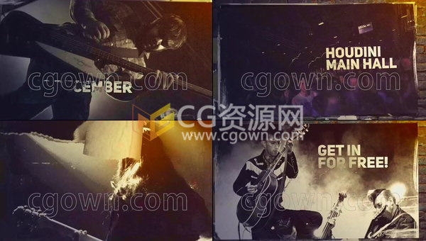 商務(wù)會(huì)議事件宣傳公司研討會(huì)音樂(lè)會(huì)活動(dòng)介紹視頻復(fù)古風(fēng)格-AE模板