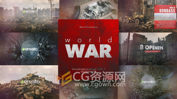 軍事或戰(zhàn)爭題材宣傳視頻制作武器戰(zhàn)爭包裝動畫紀(jì)錄片-AE模板下載