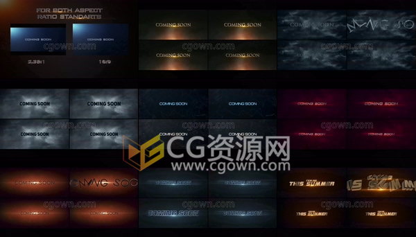 Element 3D v2制作多種效果三維文字動(dòng)畫宣傳預(yù)告片頭-AE模板工程