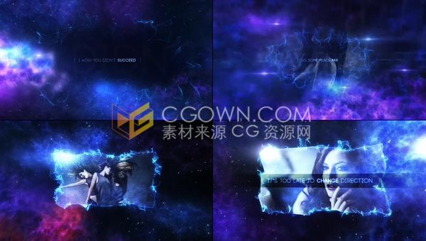 星系空間光學(xué)耀斑粒子魅力時尚優(yōu)雅宣傳視頻制作-AE模板下載