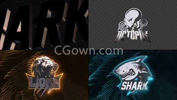 E3D制作金屬光效LOGO片頭動(dòng)畫游戲工業(yè)標(biāo)志效果-AE模板下載