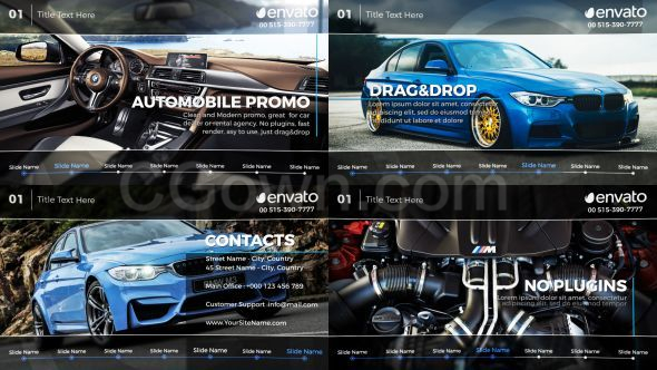 炫酷汽车广告宣传驾驶体验汽车经销商宣传片-AE模板下载