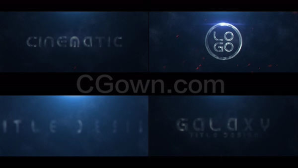 太空银河背景企业LOGO大气标题设计宣传黑暗史诗电影动画预告片-AE模板下载
