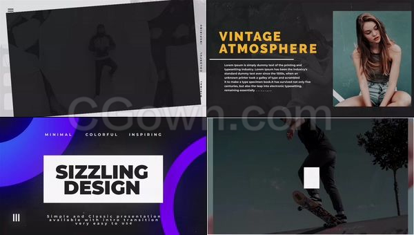 獨特打字排版標題幻燈片展示公司銷售時尚旅行精彩活動-AE模板下載