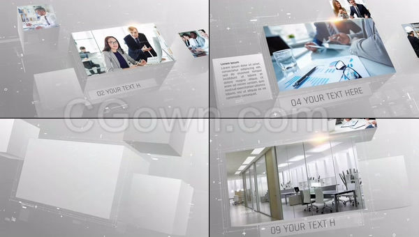 三维科技感计算机信息图表演示企业技术发展宣传片-AE模板下载
