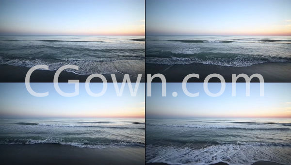 旅游度假自然景观黄金海岸大海波浪实拍视频素材