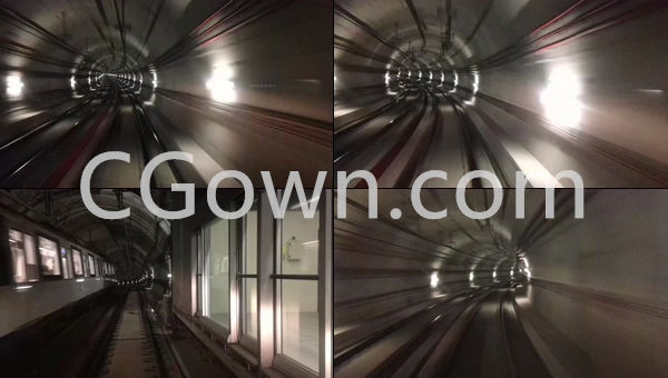 城市交通地铁快速地下运输穿梭隧道实拍素材可商用