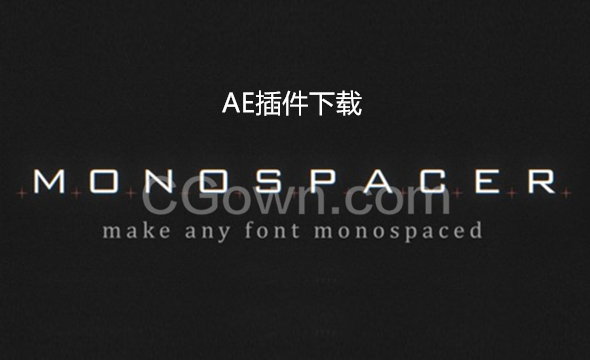 AE插件字体文字变化等间距工具Monospacer v1.2.4