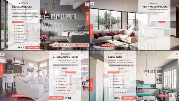 房地产企业销售样板房展示租房促销广告视频-AE模板下载