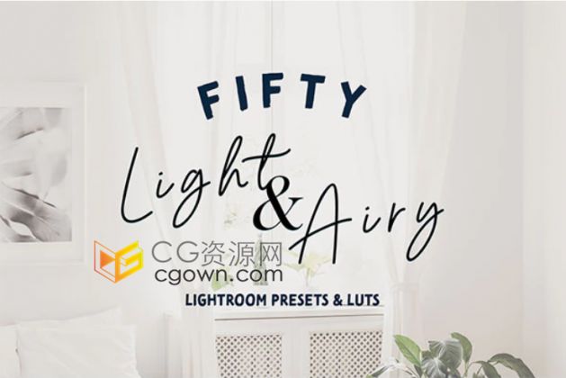 50组光线和通透Lightroom预设和LUTs适合完美的婚纱旅行摄影调色