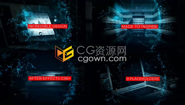 互聯(lián)網(wǎng)5G時(shí)代企業(yè)宣傳三維點(diǎn)線科技Plexus標(biāo)題幻燈片-AE模板下載