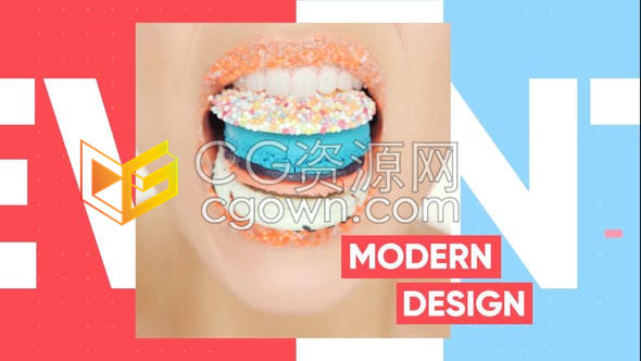 时尚糖果色现代风格模特展示活动宣传开场白-AE模板下载