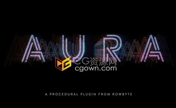 AE生成三维几何图形波浪线条动画插件Rowbyte Aura v1.2.5