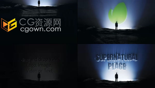 地狱之门神秘超自然场景标志揭示科幻恐怖主题电影开场LOGO动画-AE模板