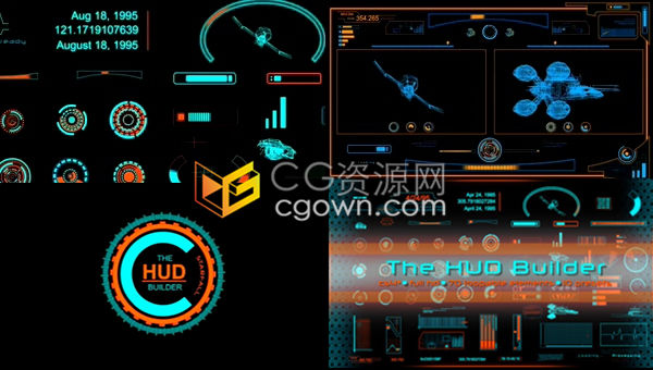 111+種高科技HUD信息圖未來主義界面數(shù)據(jù)數(shù)字雷達(dá)科幻宇宙飛船-AE模板下載