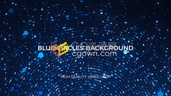 视频素材-时尚蓝圈循环VJ粒子动画效果演示音乐晚会节日舞台背景