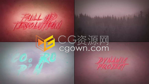 史詩動作黑暗血腥驚悚恐怖電影標題預告片-AE模板下載