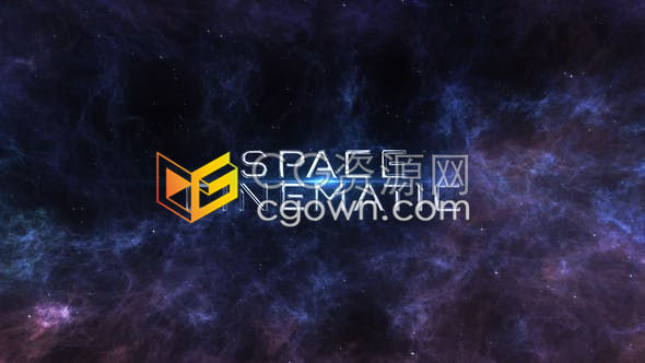 AE模板-大氣震撼宇宙深空五彩星云演繹動作科幻電影片頭字幕標題預告片