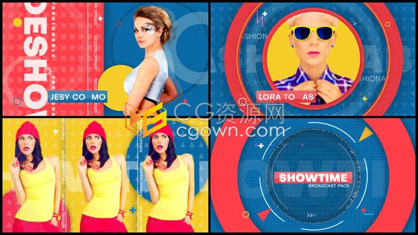 AE模板-时尚音乐节目美容美体时装设计表演秀电视广播频道包装片头